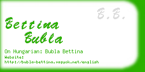 bettina bubla business card